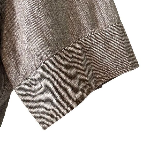 Sharagano brown linen cotton cropped short sleeve swing jacket 22W - Picture 5 of 13